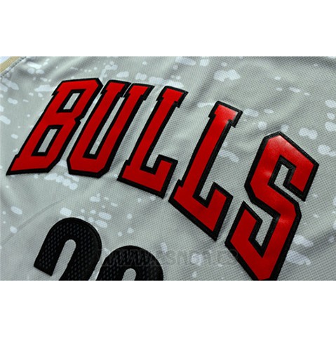 Camiseta Luces De La Ciudad Chicago Bulls Michael Jordan #23 Gris